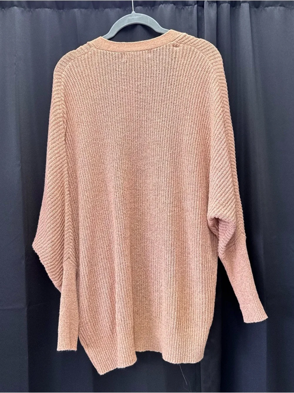 Marled Open-Front Cardigan - Rose Tan